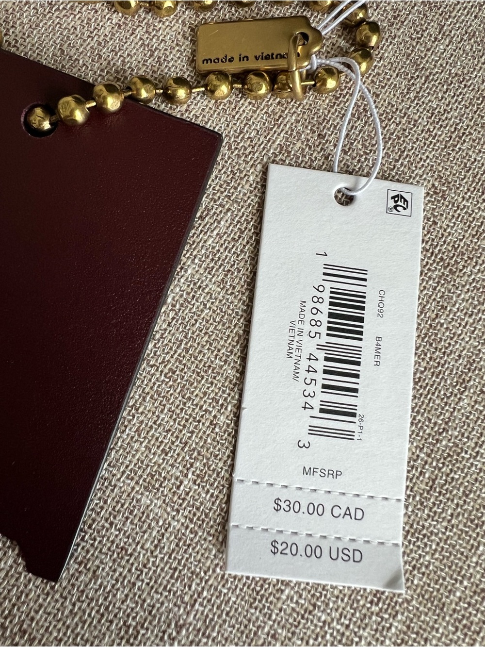 Coach LIVE In Concert Bag Charm - Picture 3 of 5